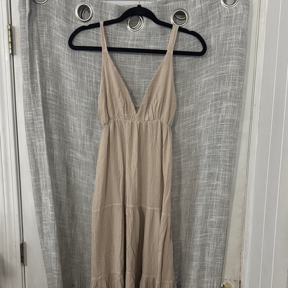 Chic Beige Maxi Dress - Picture 1 of 6